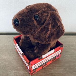 Heated Plush Chocolate Lab Brown Dog Huggable Stuffed Animal